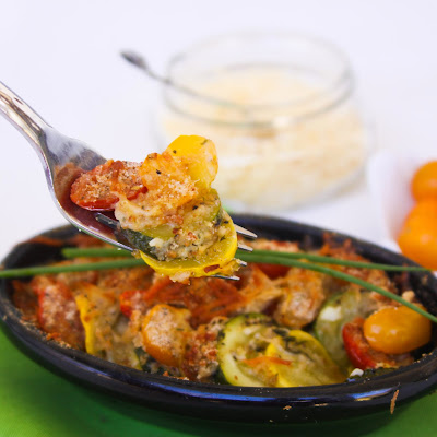 parmesan zucchini gratin @ menumusings.com