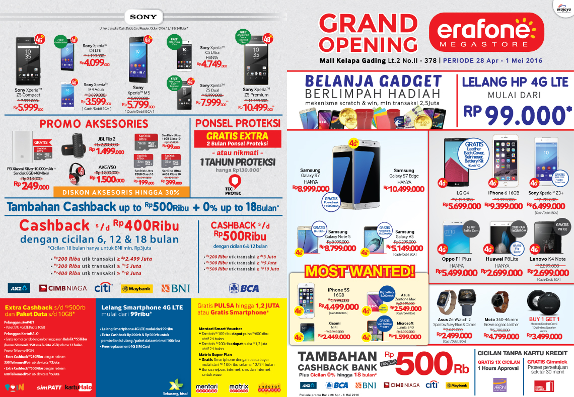Erafone Kelapa Gading Promo | erafone megastore mal kelapa gading promo grand opening Erafone Kelapa Gading Promo | erafone megastore mal kelapa gading promo grand opening