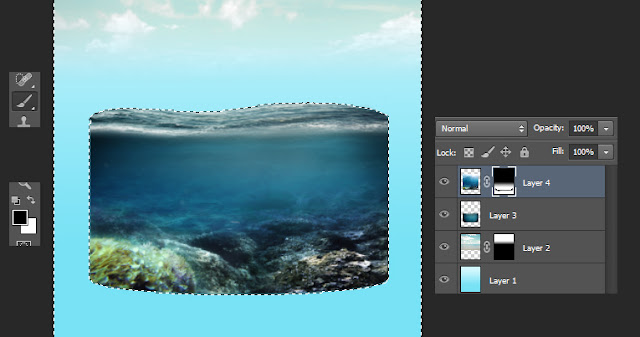manipulasi photoshop, underwater tutorial, efek photoshop