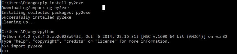Python install exe. Python sys.stdout.write backspace.
