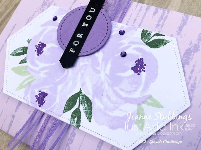 Jo's Stamping Spot - Just Add Ink Challenge #482 using Beautiful Friendship and Birch background by Stampin' Up!