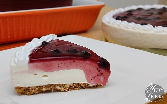 Pellegrino's No Bake Blueberry Cheesecake with Special Crust