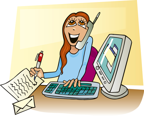 funny receptionist clipart - photo #2