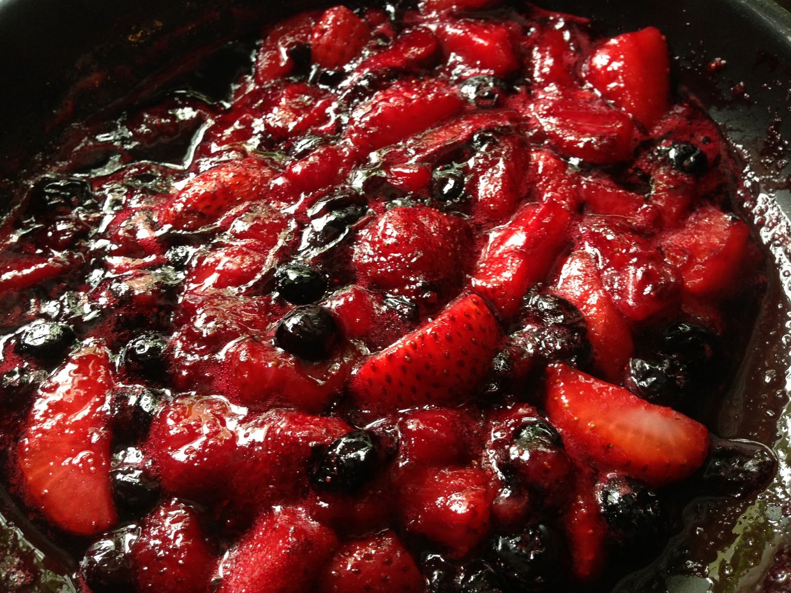 Beautifully Chaotic Strawberry and Blueberry Compote
