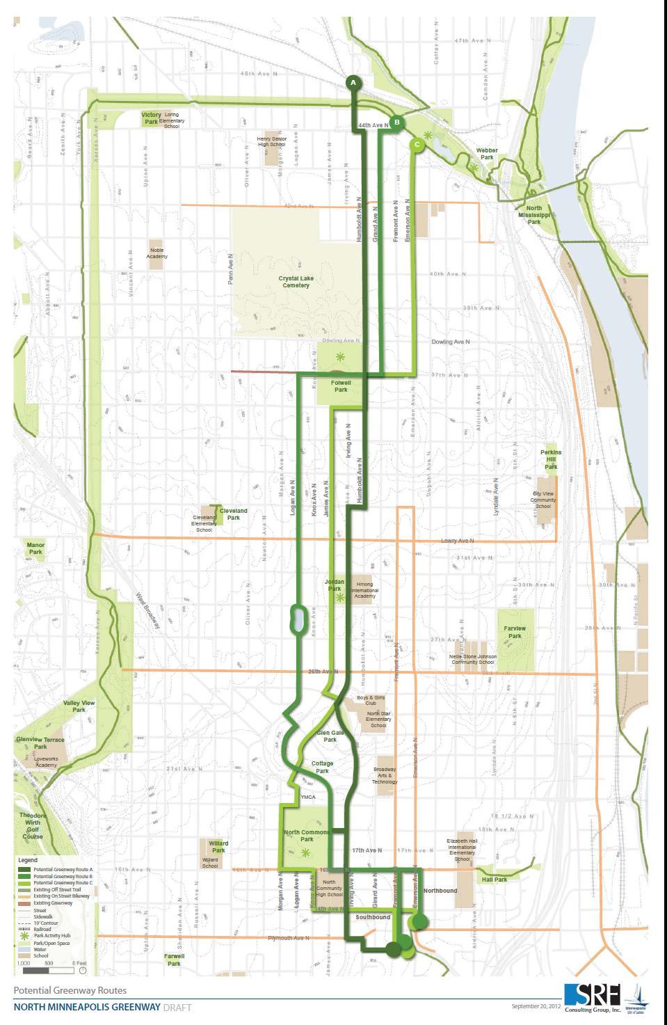 MN Bike Trail Navigator A New - North Minneapolis Greenway