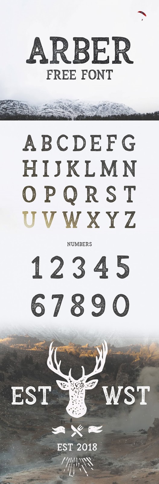 Arber Free Vintage Font Vintage Font Gratis Terbaik - Arber Free Vintage Font