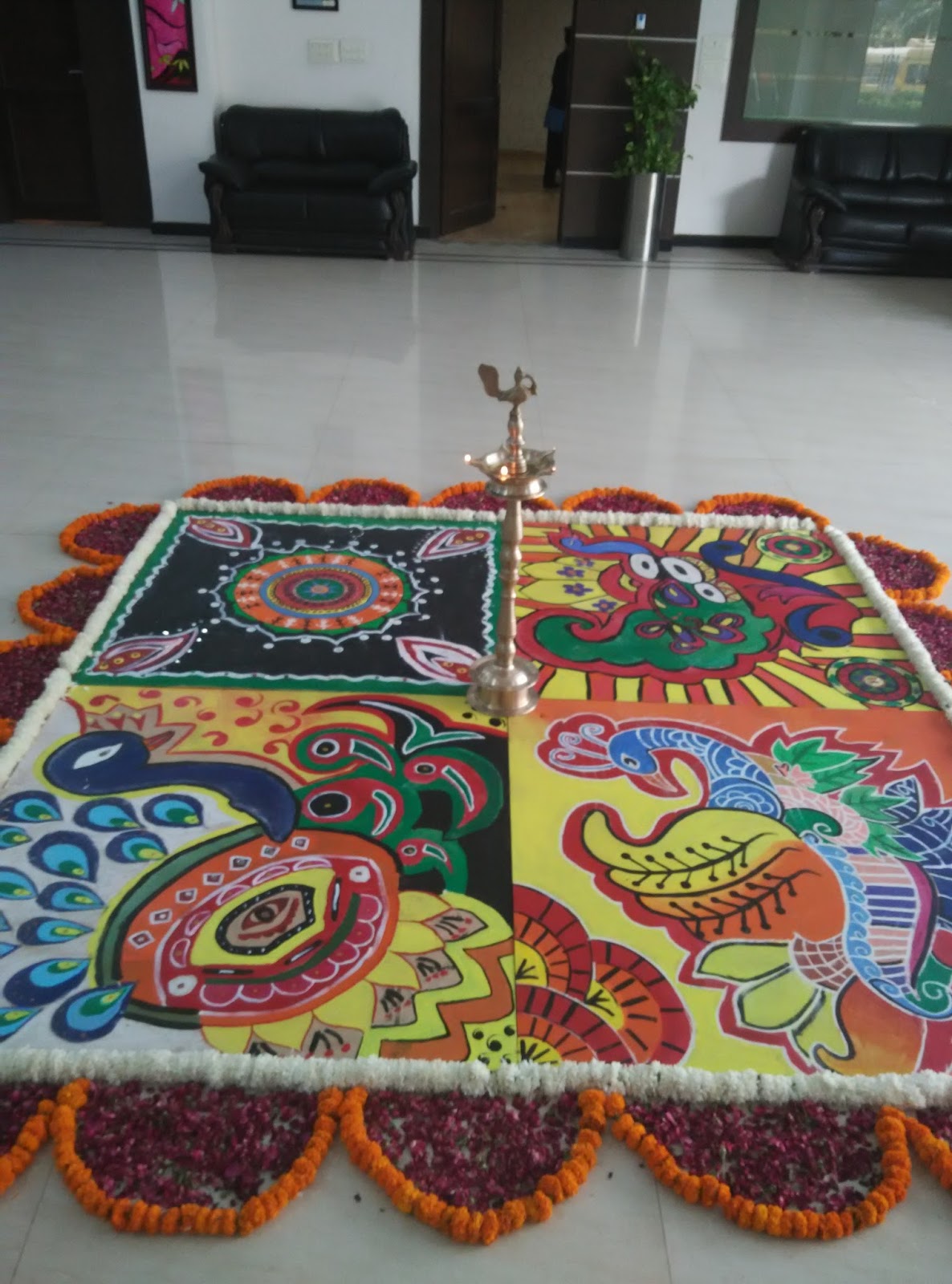 Art ,Craft ideas and bulletin boards for elementary schools Rangoli