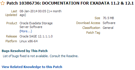 Oracle Exadata Documentation Download