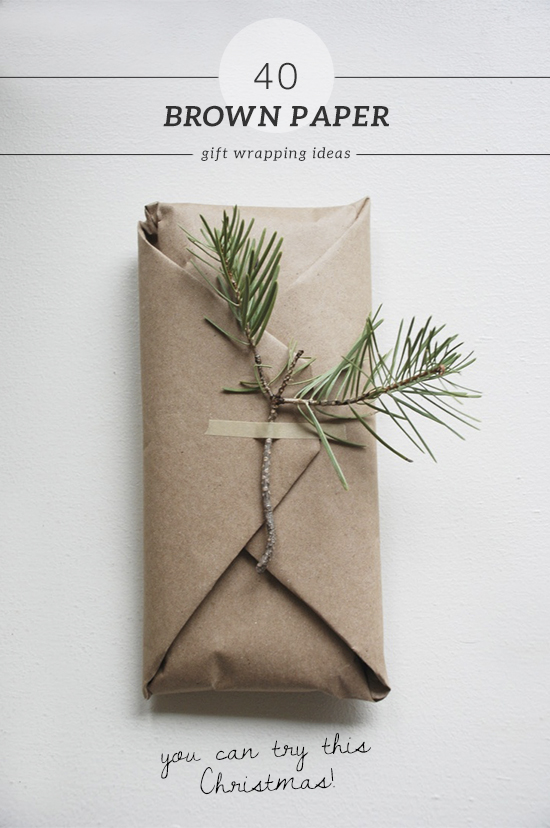 DIY Brown Paper Christmas Wrapping Ideas