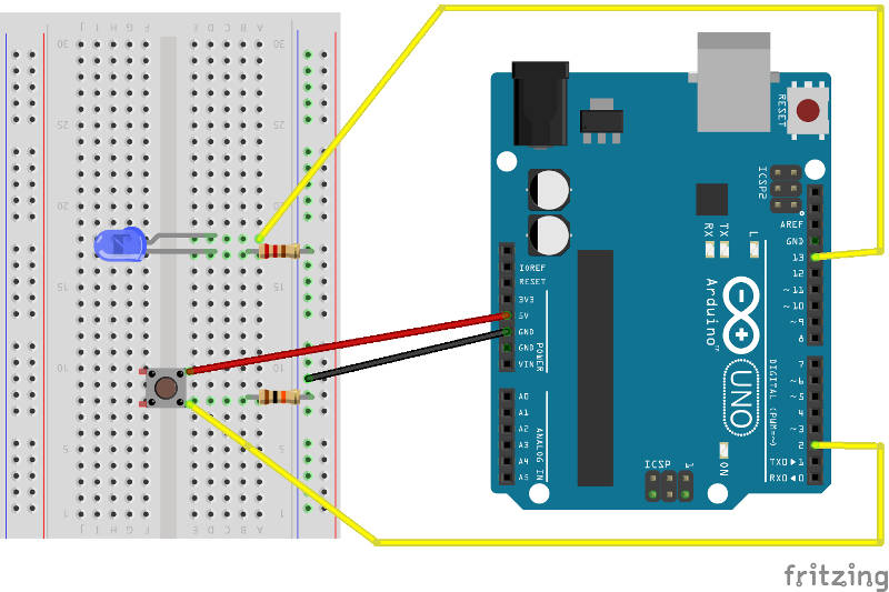 Let's Learn: Arduino Digital Button with Pullup and Pulldown resistors