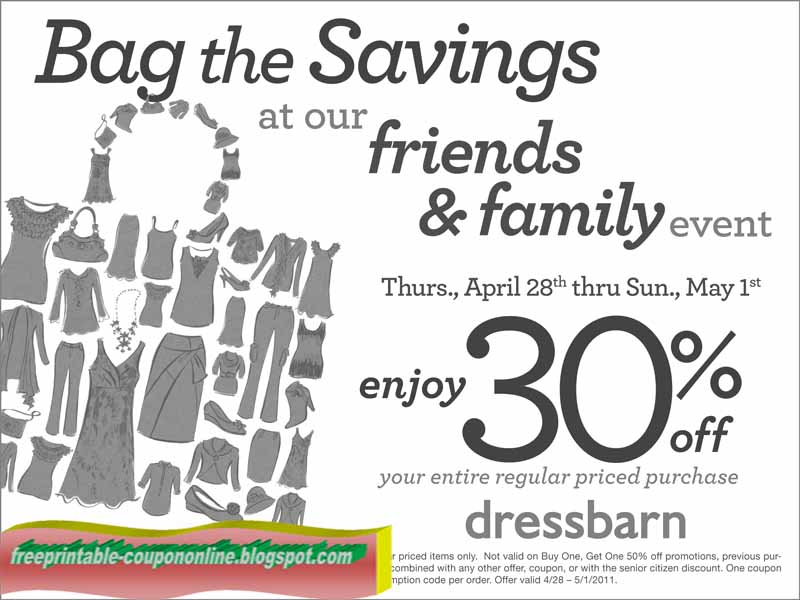 Free Dress Barn Coupons Printable