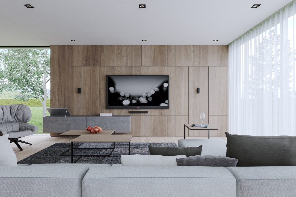 50 gợi ý trong thiết kế nội thất, trang trí tường treo TV