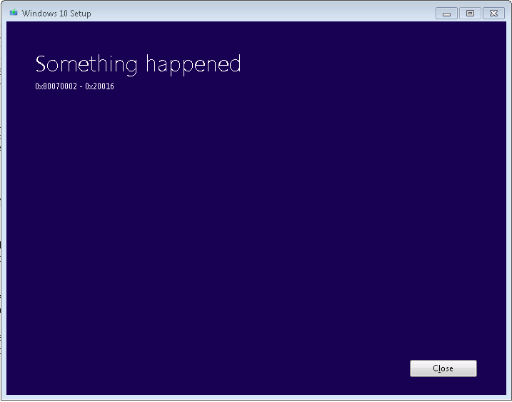 Cara Mengatasi Error 0x80070002  0x20016 Saat Upgrade ke Windows 10 
