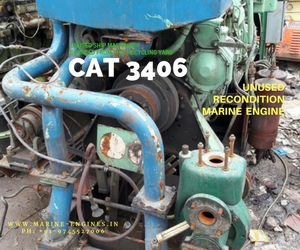 CAT 3406 Marine Engine for Sale CAT 3406, used, recondition, ship machinery, genuine, OEM, running, reusable, India, Ship recycling, heat exchnager, HP, RPM, KW, sale, buy, supplier