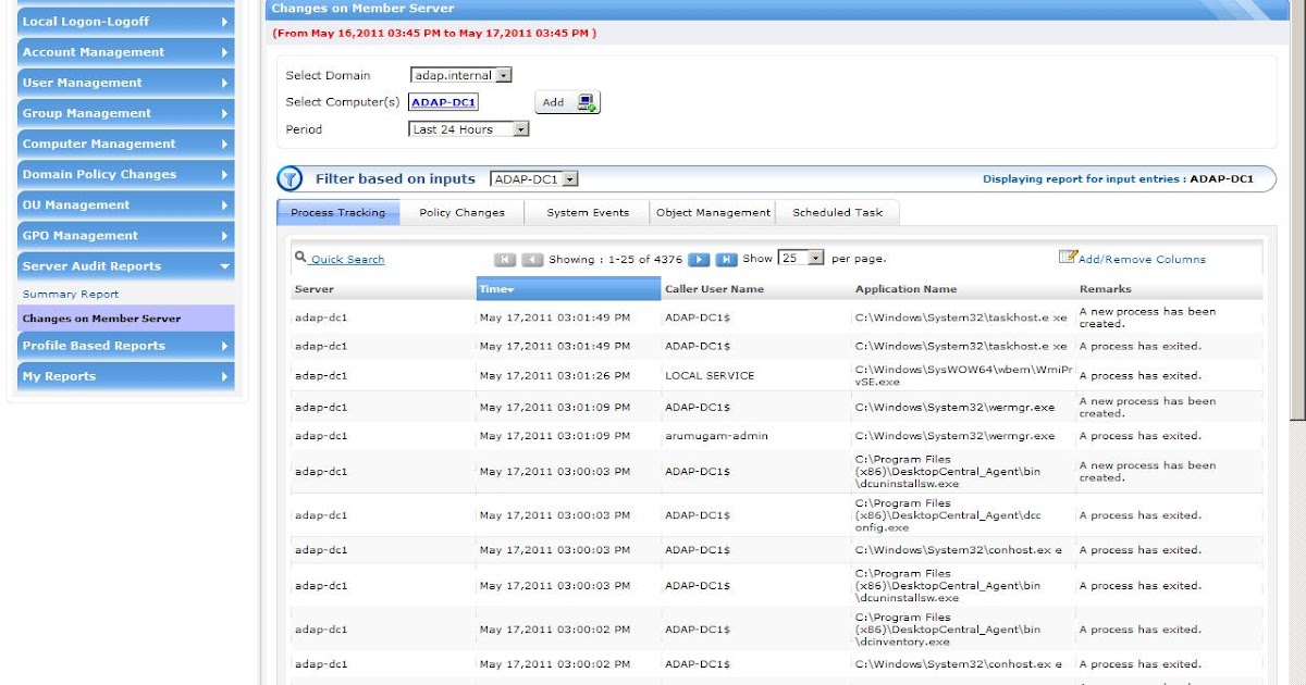 Server Monitoring Server Tracking Process