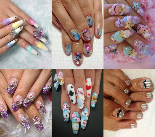 selection of japanese nail art
