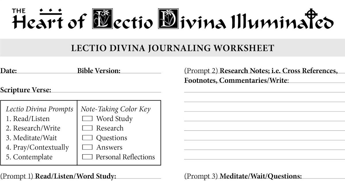 The Heart of Lectio Divina Illuminated: Free Lectio Divina Journaling