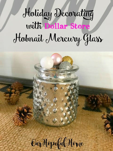hobnail mercury glass sparkle ornament holiday decor rustic