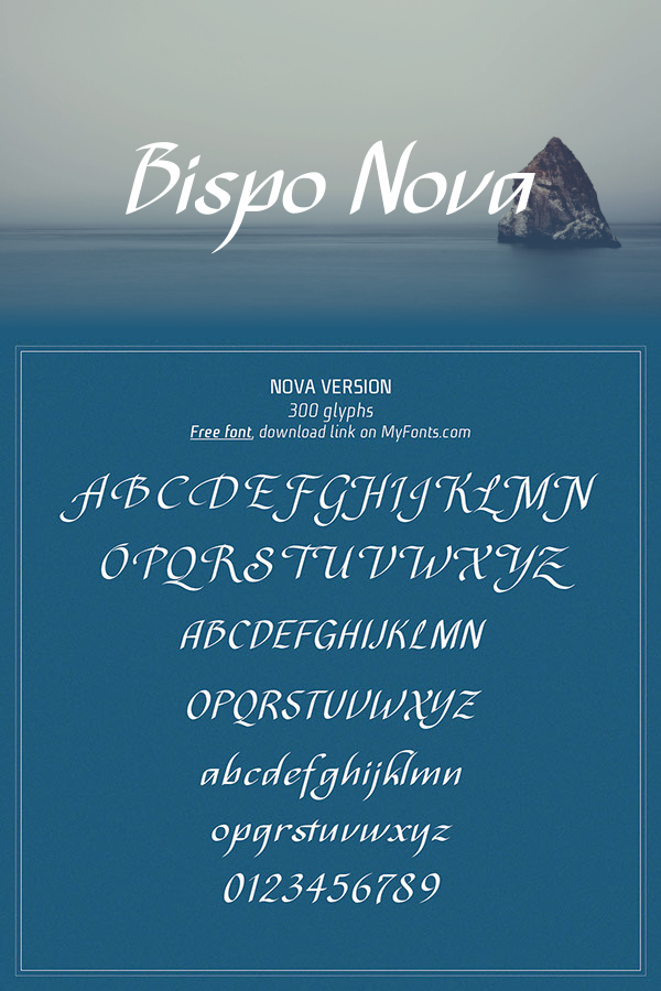 Download Font Handletter Tulisan Tangan Terbaik - Bispo Nova
