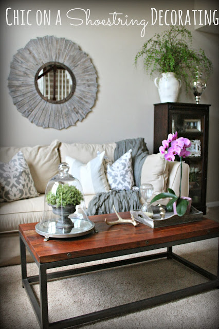Chic on a Shoestring Decorating blog living room makeover, Holbrook Coffee Table
