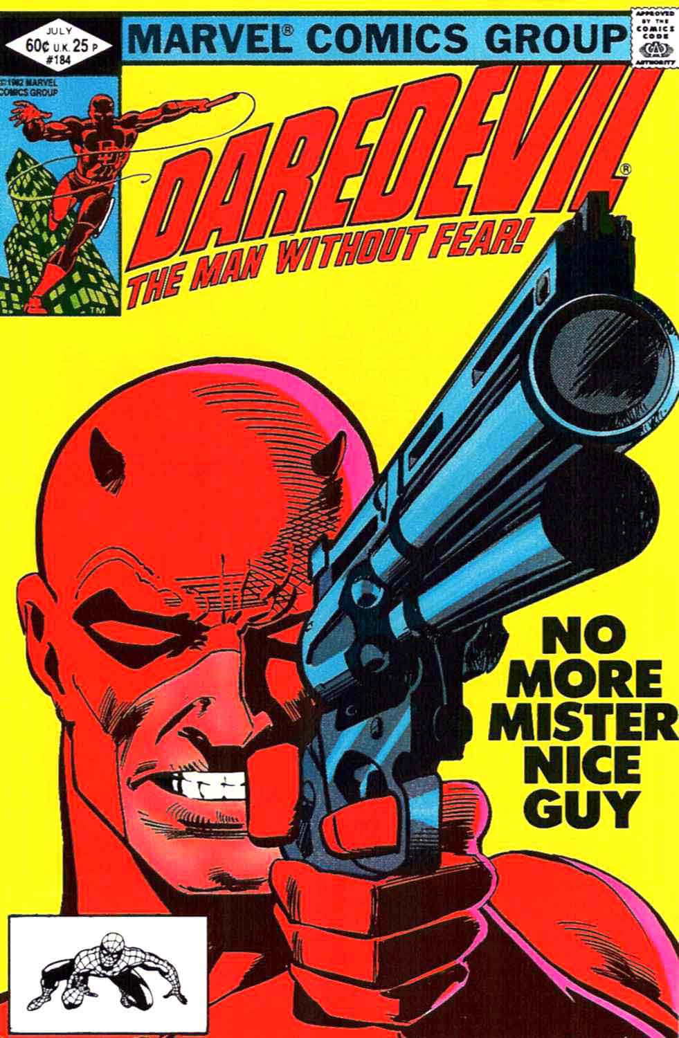 Daredevil v1 #184 marvel comic book cover art by Frank Miller