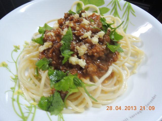 Himpunan Resepi Bonda: Spaghetti - White Sauce ala 