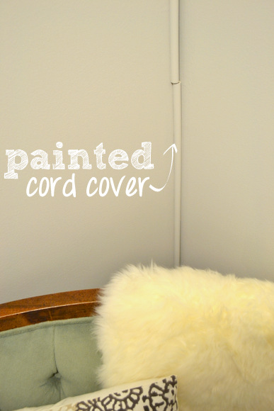 I painted my covers to blend even more into the wall