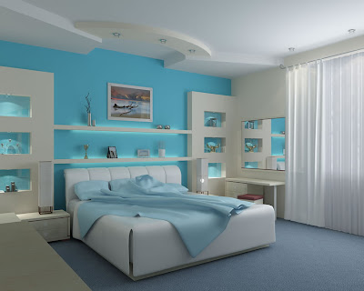 Modern romantic bedroom interior design and decoration 