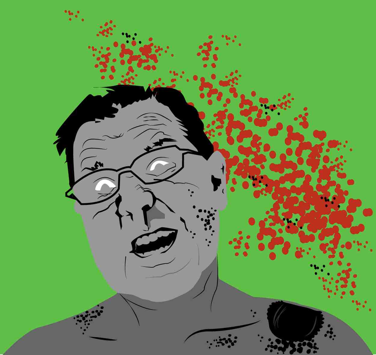 Matthew S. Stewart Illustration & Design Zombie self portrait