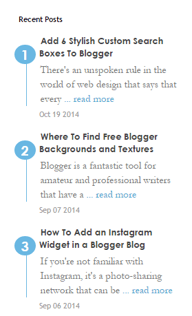 5 Gadgets articles récents pour blogger avec des nouveaux styles
