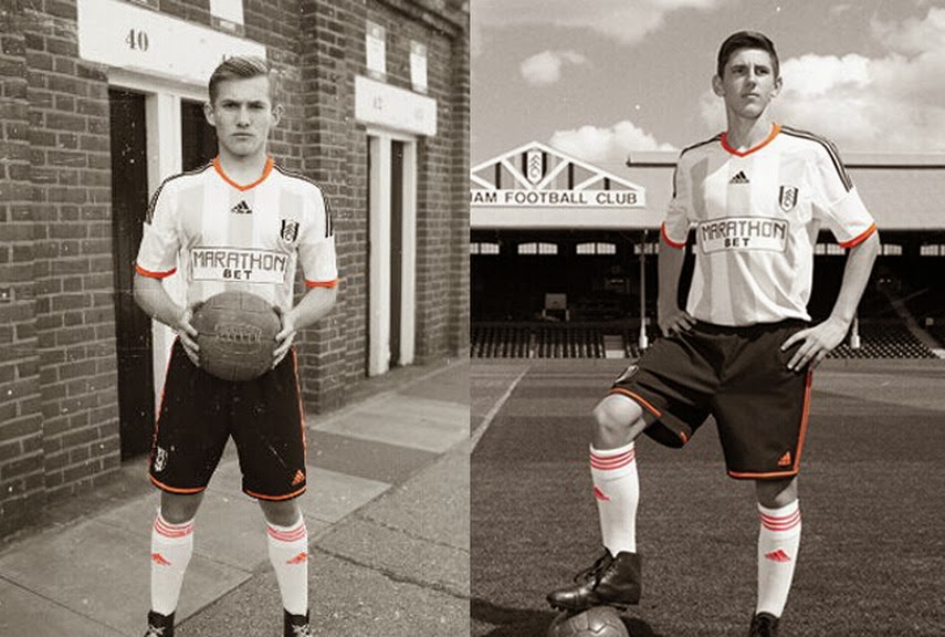 Nueva camisetas de futbol online: Nueva Adidas primera camiseta Fulham 2014 2015 baratas