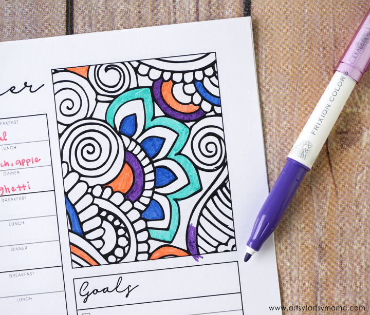 Printable Coloring Planner Pages