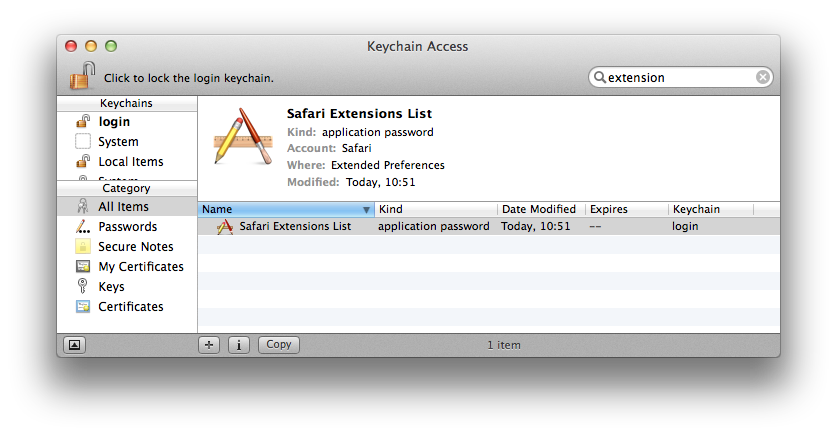 Remove Safari extensions list- Reinstall Safari