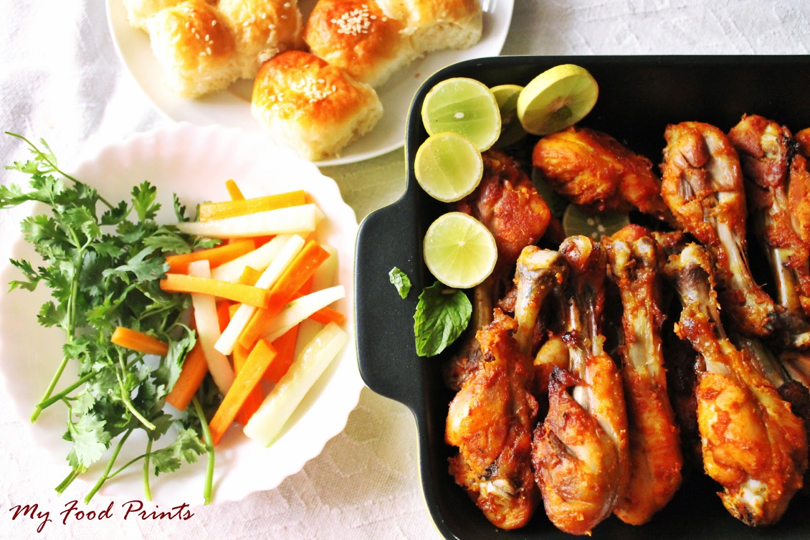 My Food Prints: One Pot Chicken Drumstick Bake