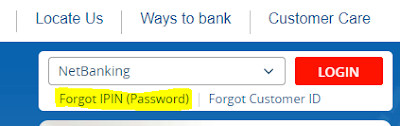 HDFC Bank - Forgot IPIN Password HDFC Bank - Forgot IPIN Password
