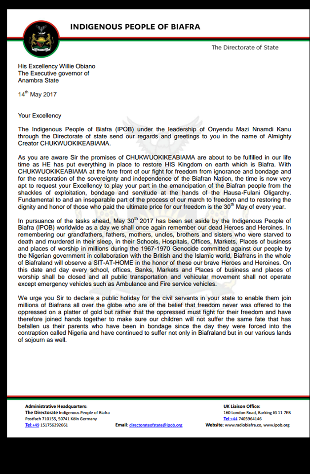 courtesy visit letter to a politician in nigeria
