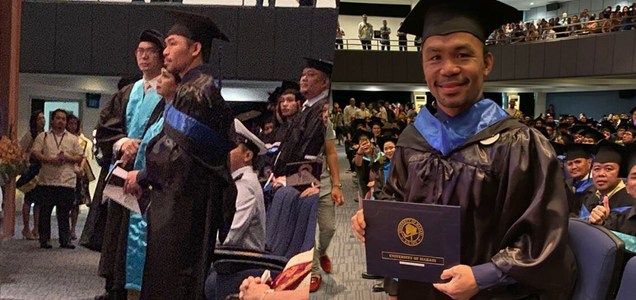 Senator Pacquiao, graduate na sa kolehiyo; planong kumuha ng masteral sa Harvard ~ Filipino Clip