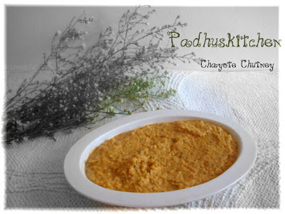 Chayote Chutney-Chow Chow Thogayal Chow Chow Chutney-Chayote Chutney