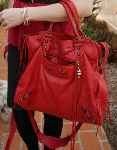 2011 coquelicot balenciaga poppy red velo bag