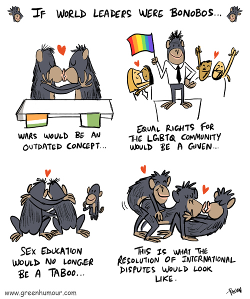 Green Humour: If World Leaders were Bonobos