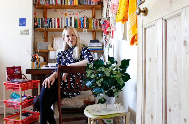 Vanessa's colourful sewing space!