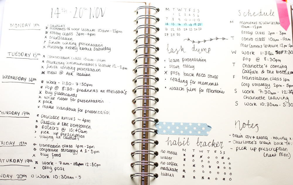 Bullet Journal for University Setup | www.hannahemilylane.com