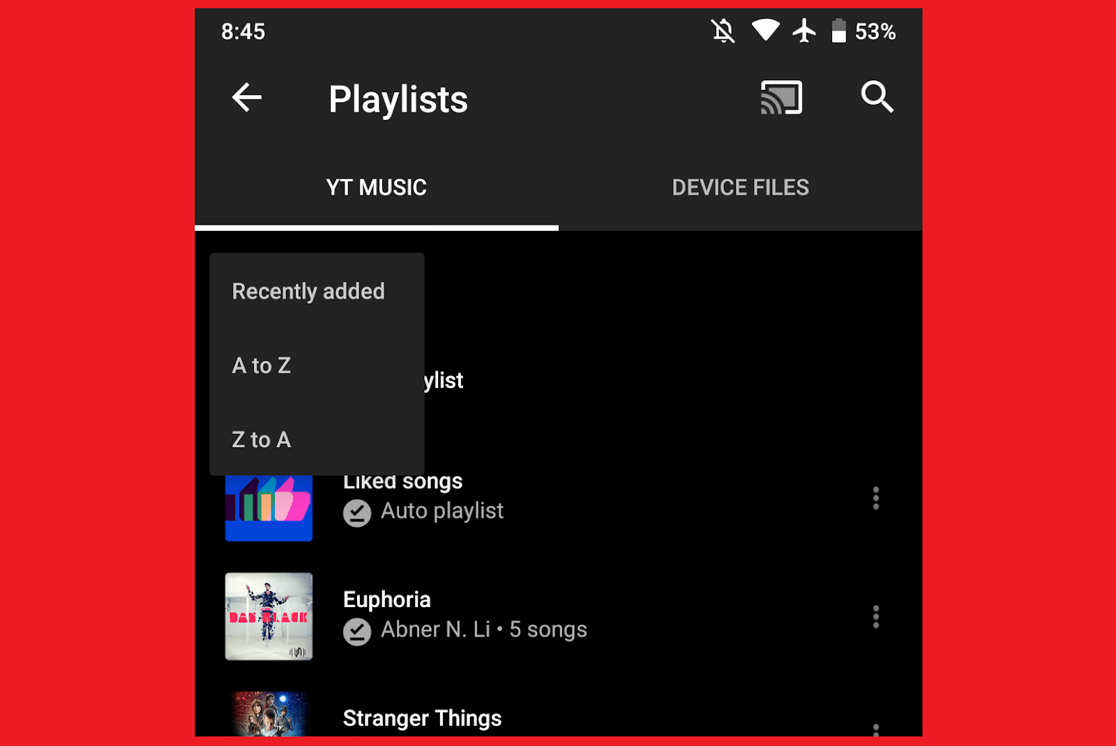 YouTube Music Is Looking to Give Tough Time to Music Apps by Adding Library Sorting Feature
