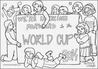 Ausmalbilder zum Ausdrucken: Malvorlagen Fußball Weltmeisterschaft (WM