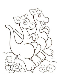 canguros para colorear