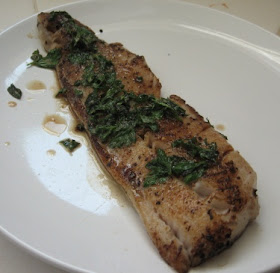 Seared fish with butter & parsley