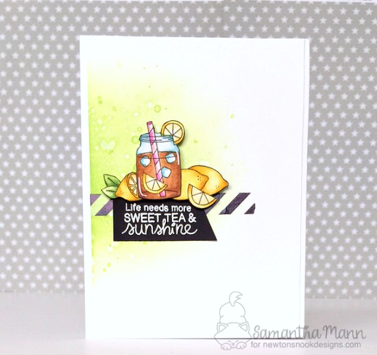 Sweet Tea card by Samantha Mann | Freshly Squeezed Stamp set by Newton's Nook Designs #newtonsnook