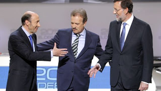 Debate 2011 entre Rajoy y Rubalcaba moderado por Campo Vidal