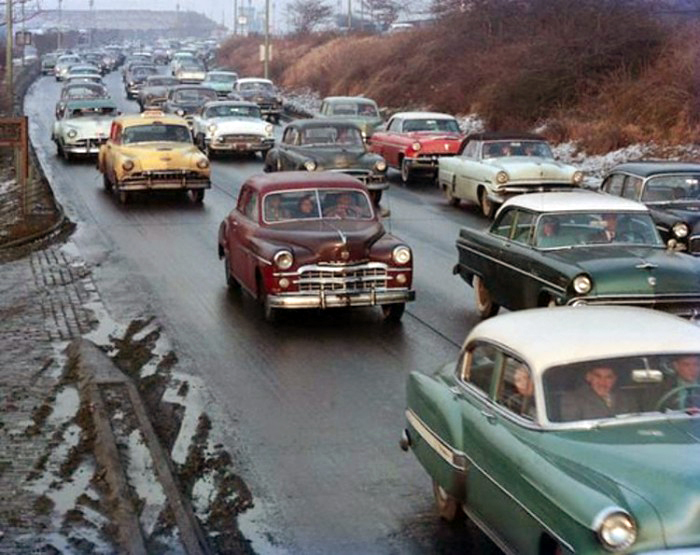 transpress nz cars in New York City, 1956