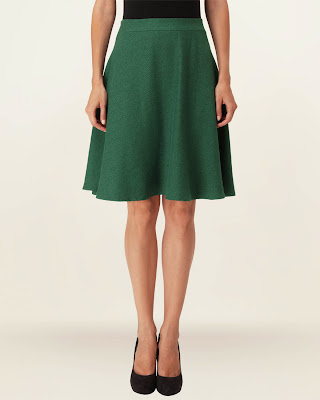  Phase Eight Green Jacquard Midi Skirt 